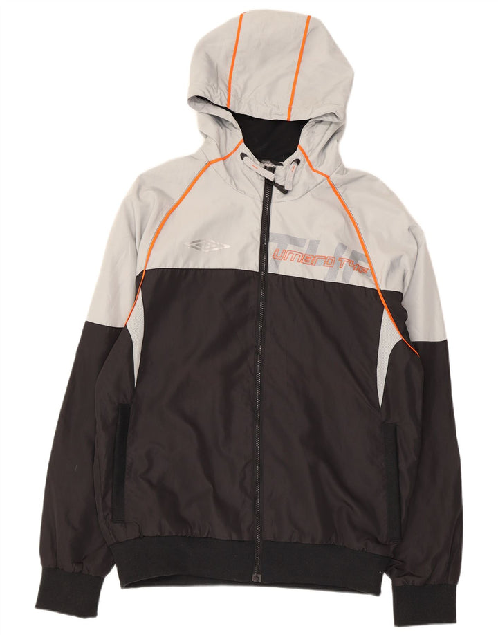 UMBRO Chaqueta superior de chándal con gráfico para mujer UK 40 Medium Black Colourblock