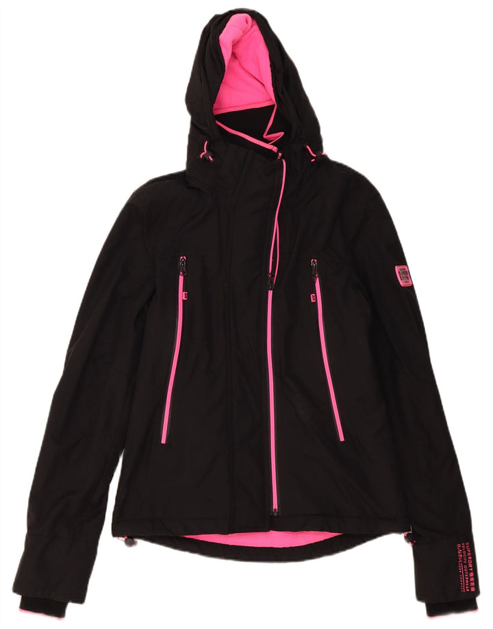 Superdry Chaqueta Cortavientos Con Capucha Para Mujer UK 8 Small Poliéster Negro