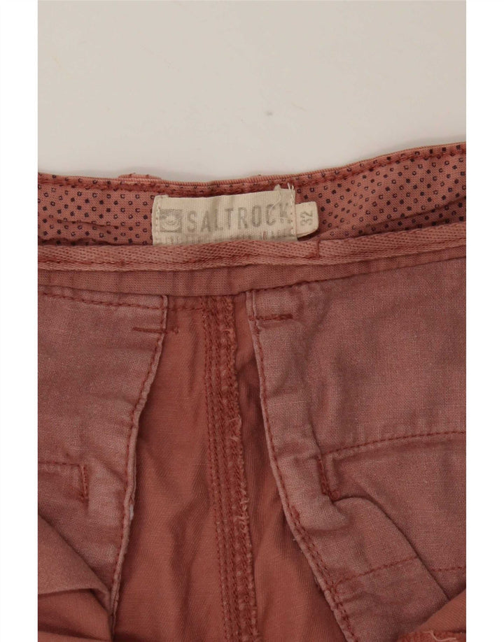 Pantalones cortos tipo cargo Saltrock para hombre medianos W32 algodón rosa