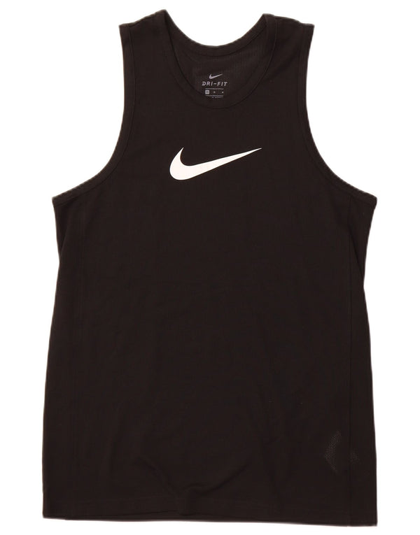 NIKE Mens Dri Fit Graphic Vest Top deportivo de poliéster negro mediano