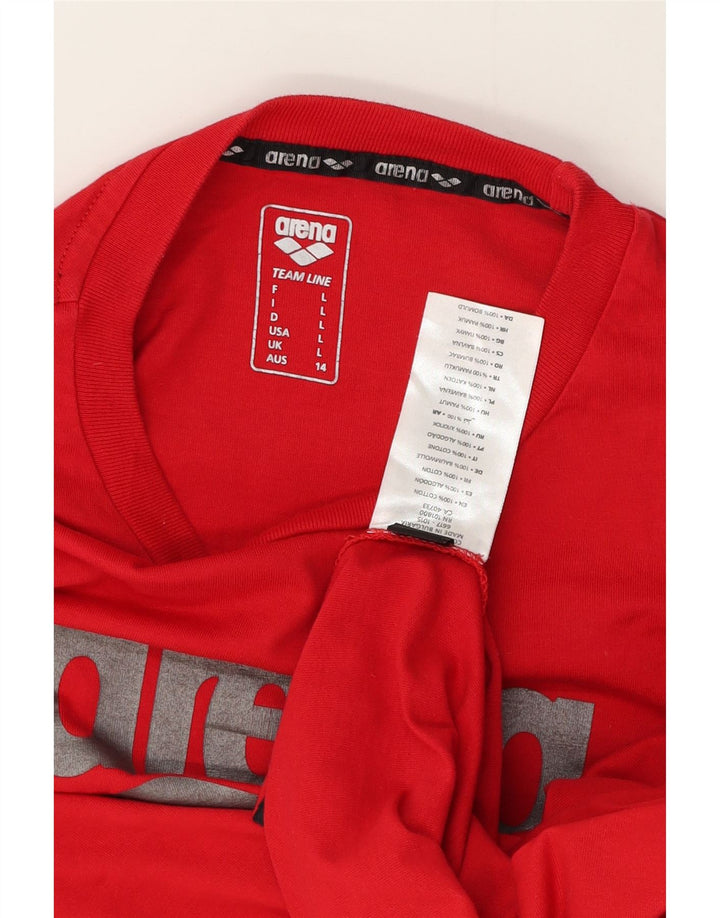 Arena - Camiseta gráfica para hombre, talla grande, algodón rojo