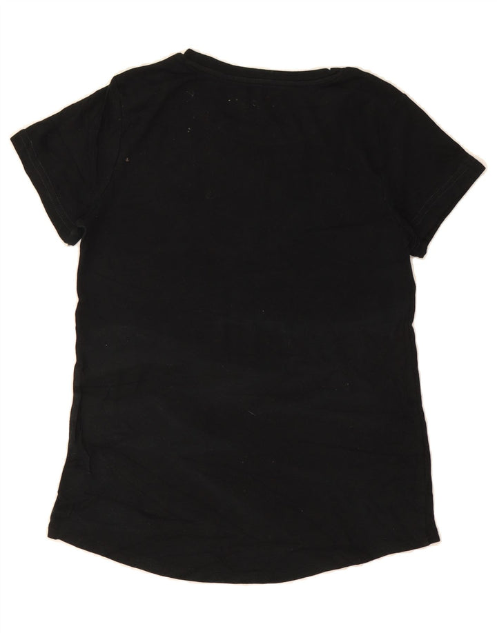 EDDIE BAUER Womens T-Shirt Top UK 12 Medium Black Cotton Vintage Eddie Bauer and Second-Hand Eddie Bauer from Messina Hembry 