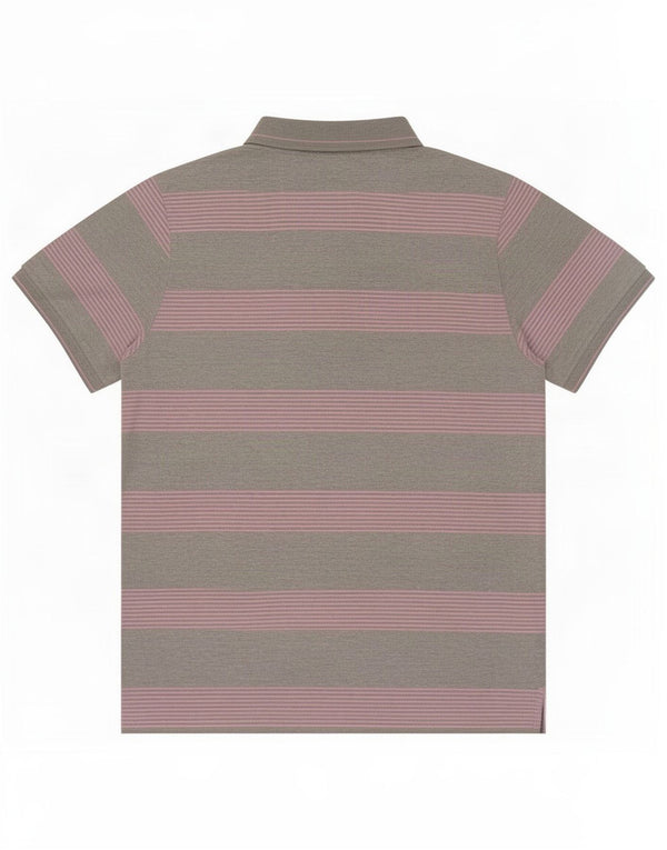 Champion Polo Hombre Gris Medio A Rayas