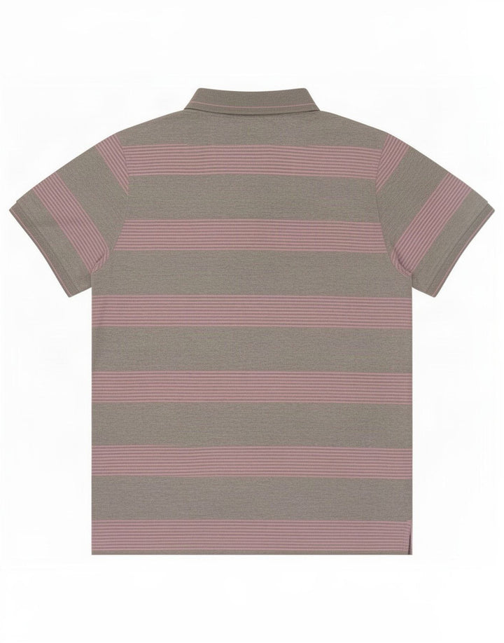 Champion Polo Hombre Gris Medio A Rayas