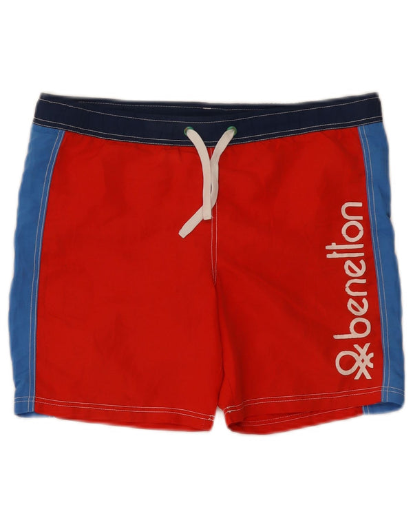 Benetton Camiseta de tirantes estampada para niños 10-11 años XL Poliéster color block rojo