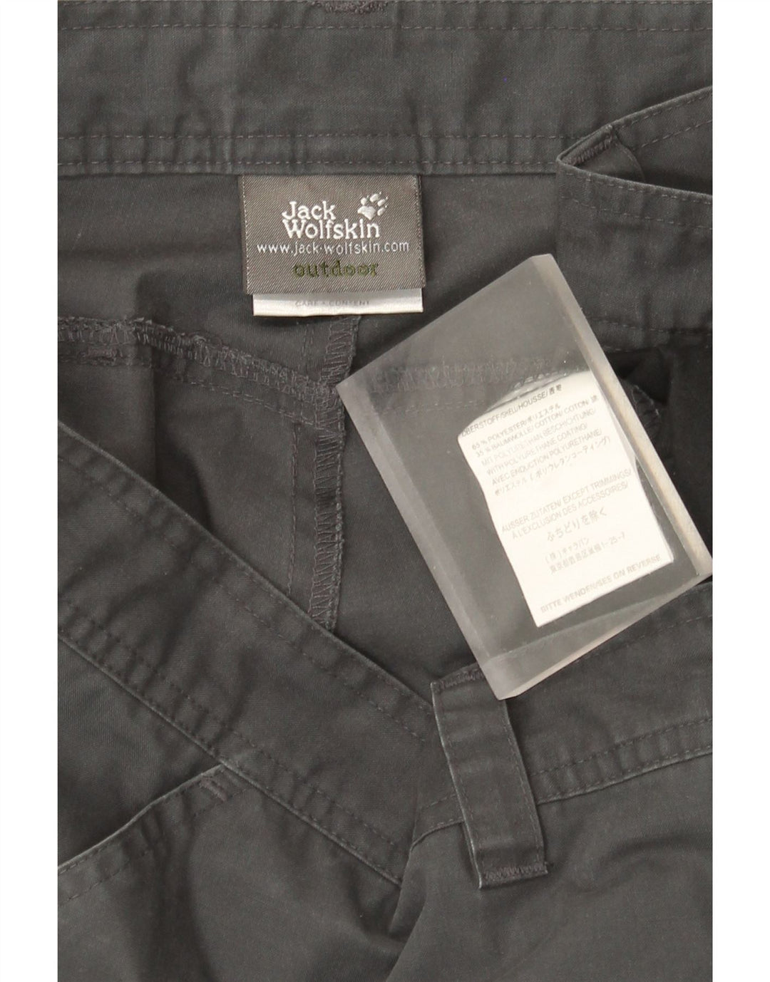 Jack Wolfskin Pantalones cargo de senderismo para hombre W38 L35 Poliéster gris