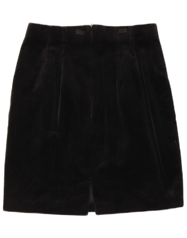 Betty Barclay Falda Lápiz de Terciopelo para Mujer UK 14 Medium W28 Algodón Negro