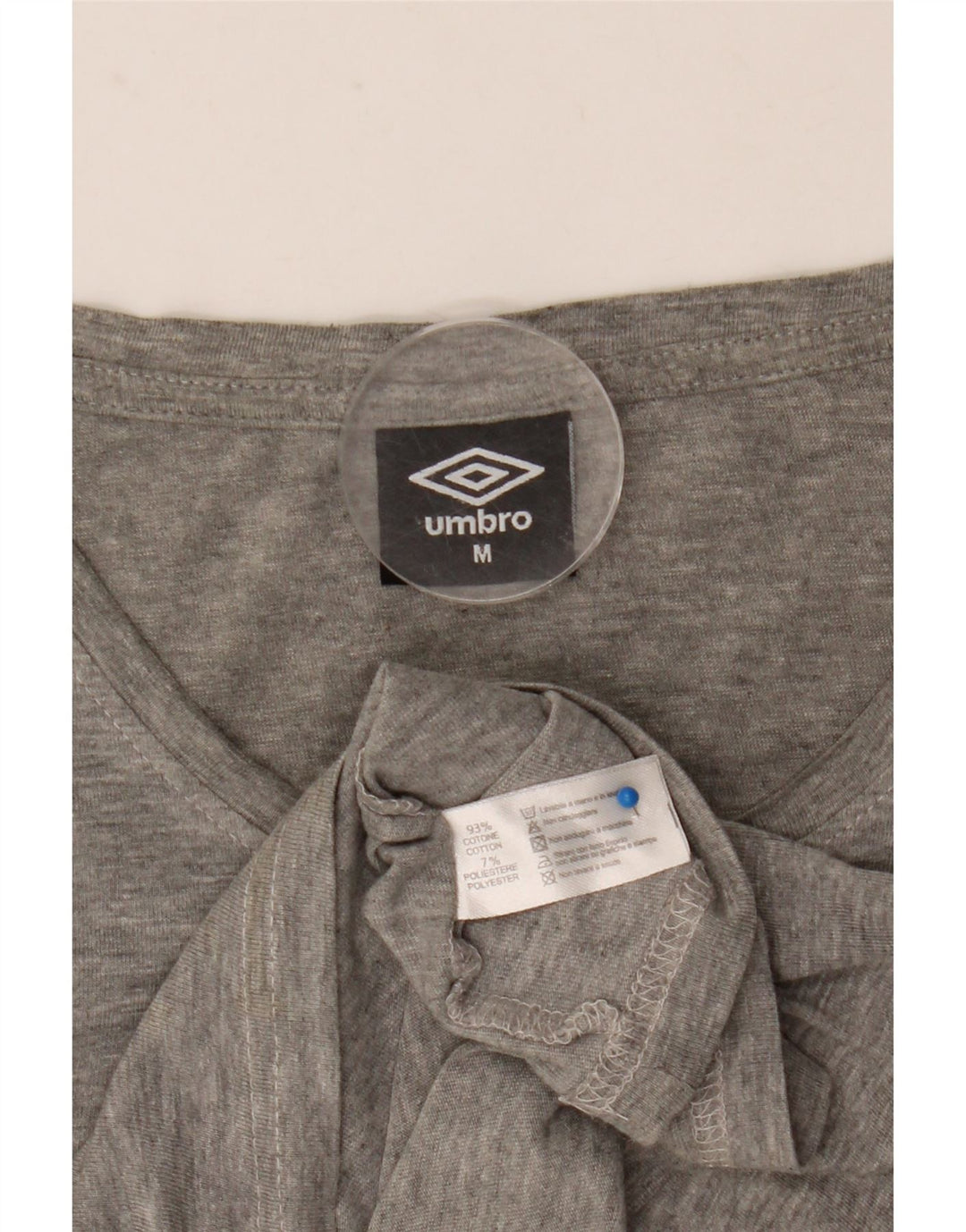 Umbro Camiseta gráfica para hombre Top de algodón moteado gris medio