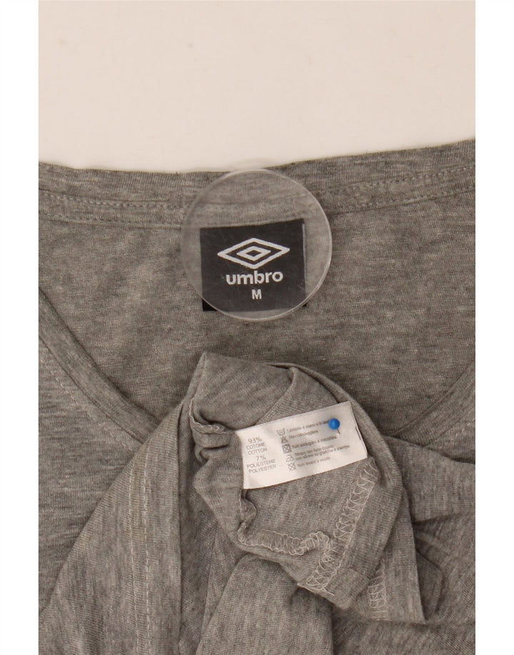 Umbro Camiseta gráfica para hombre Top de algodón moteado gris medio