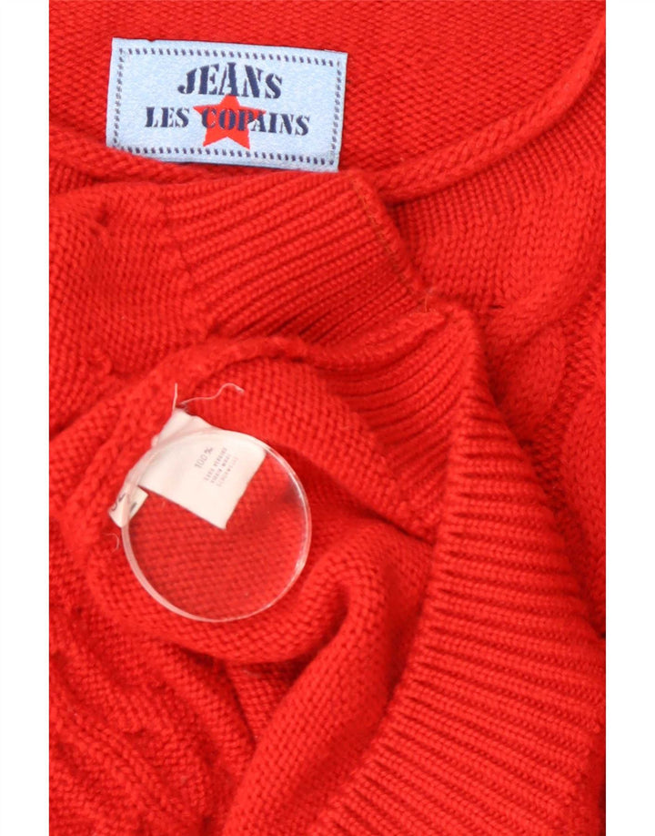 Les Copains Jersey De Cuello Alto Para Hombre IT 52 Large Lana Virgen Roja