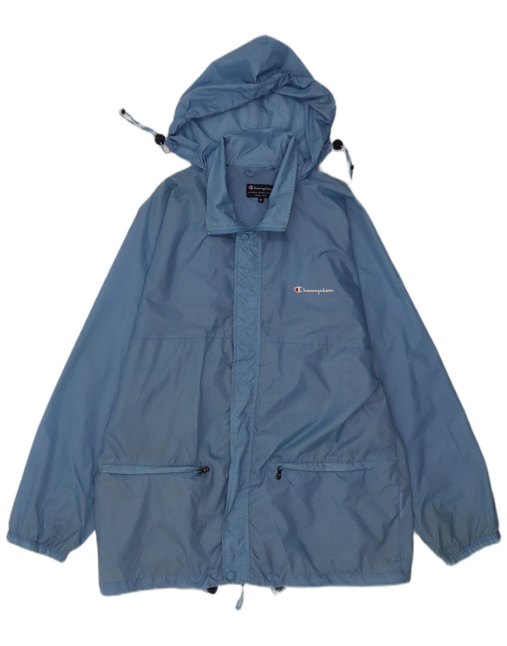 Champion Chaqueta impermeable con capucha para hombre UK 38 Poliamida azul medio