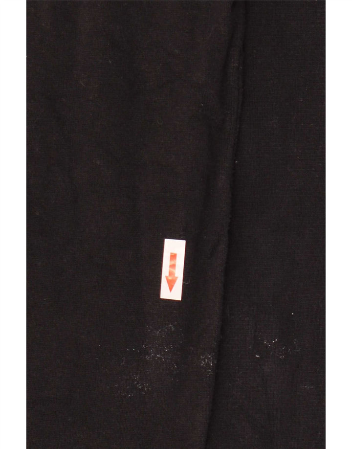 Zara Mujer Top Manga Larga UK 46 Grande Negro