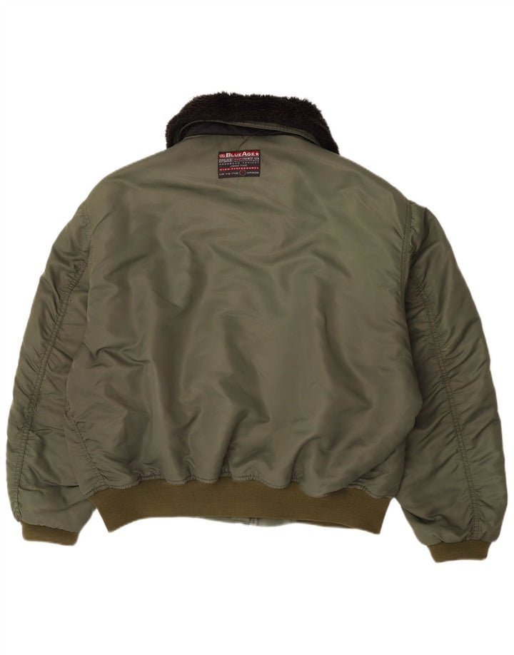 Carrera Chaqueta Bomber para Hombre UK 40 Large Caqui Colorblock Poliamida