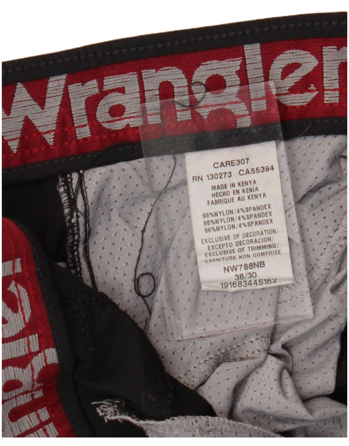 WRANGLER Pantalón cargo recto para hombre W38 L30 Nylon negro