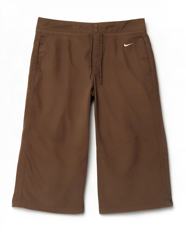 Nike Pantalones Capri para Mujer UK 8/10 Small W30 L20 Marrón Poliéster