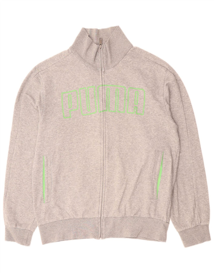 PUMA Chaqueta superior de chándal con gráfico para hombre Gris medio