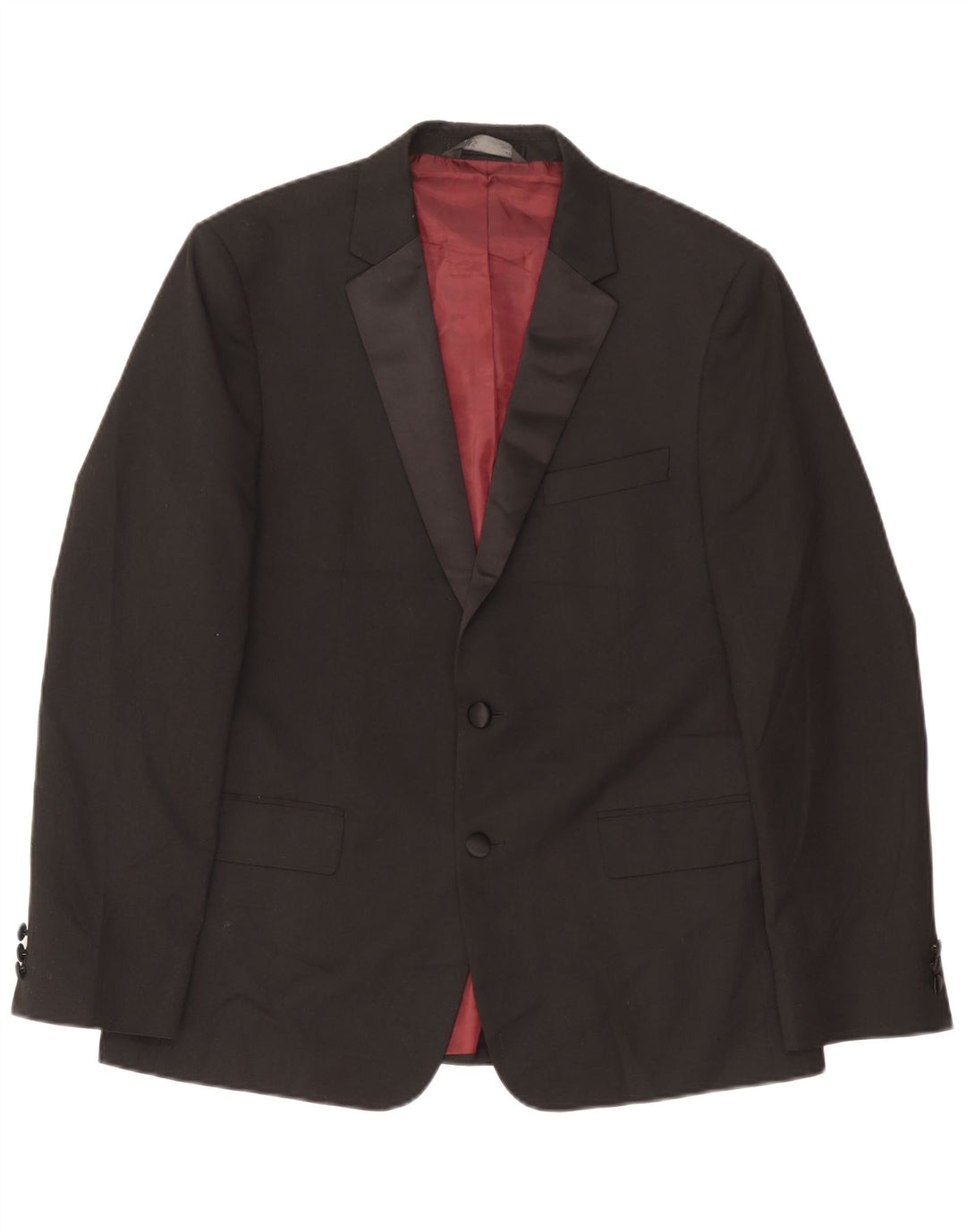 Marks & Spencer Chaqueta tipo blazer de 2 botones para hombre UK 42 Grande Poliéster negro