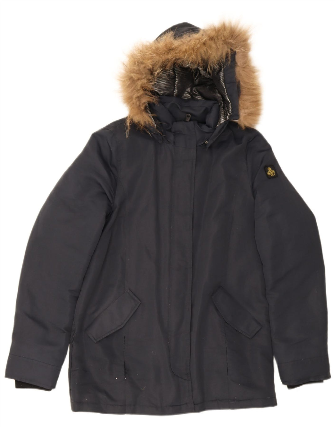 Refrigiwear Chaqueta acolchada con capucha para mujer UK 40 Grande Poliéster azul marino