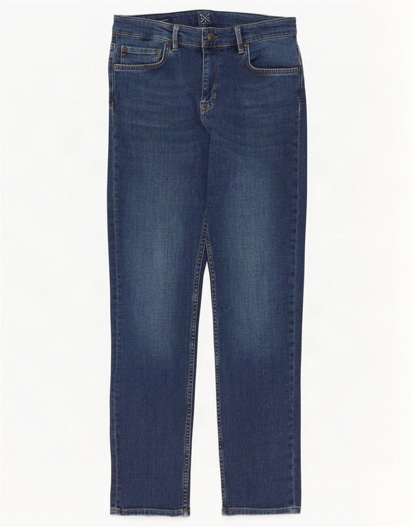 Crew Clothing Vaqueros rectos para mujer UK 10 Small W30 L30 Algodón azul