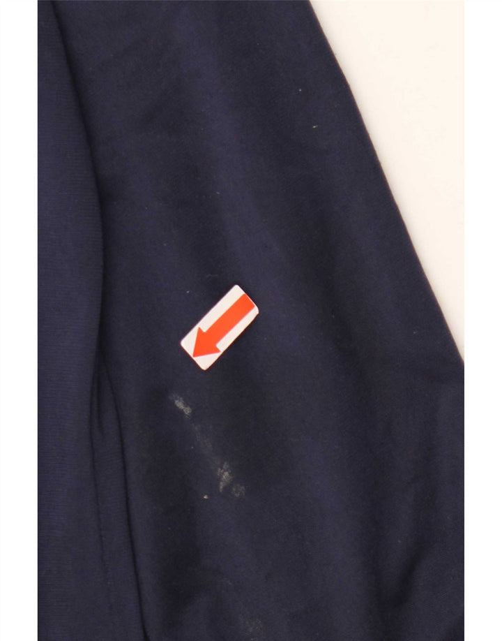 Lotto Chaqueta superior de chándal para hombre grande Azul marino Poliéster con bloques de color