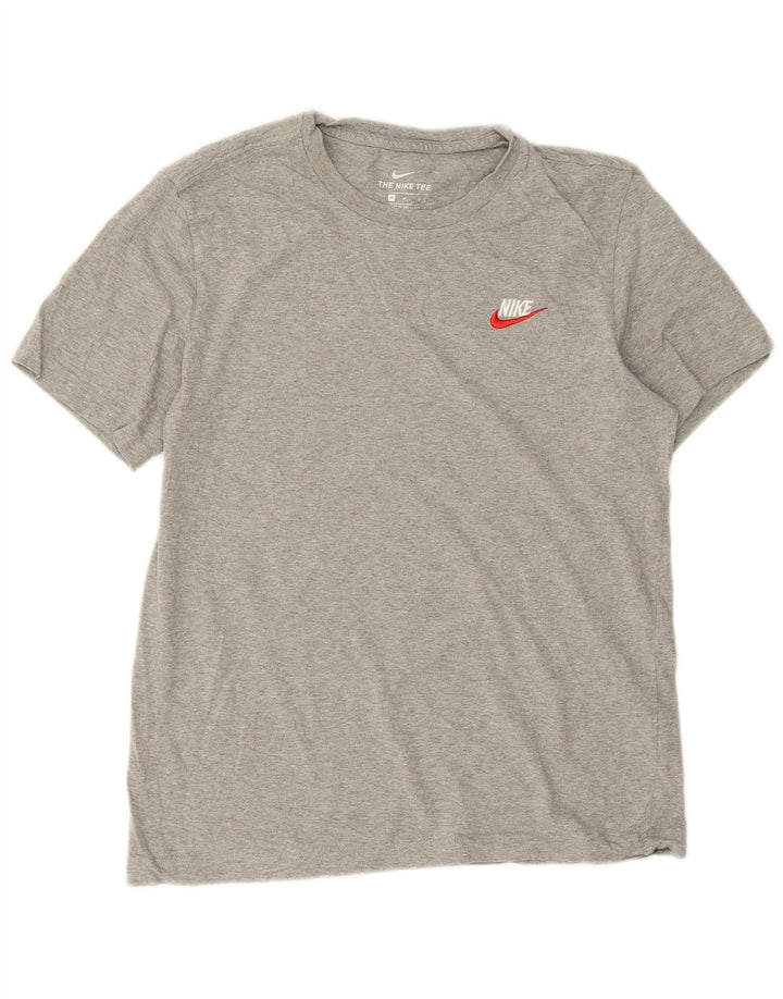Camiseta Nike Hombre Top Gris Medio De Algodón Moteado