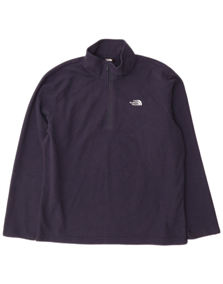 The North Face Jersey Polar Con Cremallera Y Cuello Para Hombre XL Poliéster Azul Marino