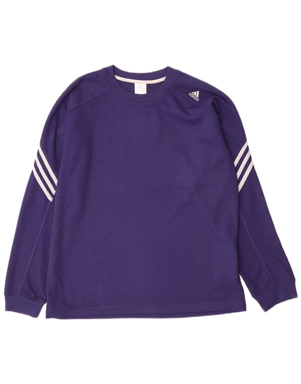 Adidas Hombre Top Manga Larga Poliéster Morado Medio