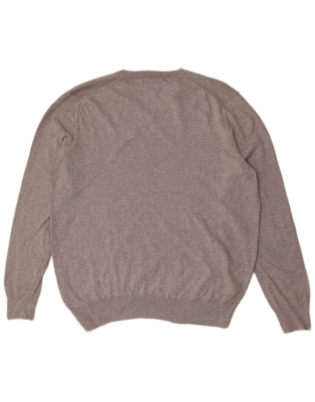 Marks & Spencer Jersey con cuello en V para hombre XL Algodón gris