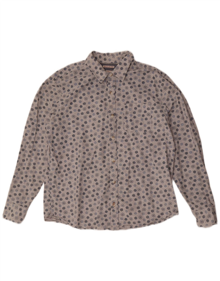 Camisa de corte estándar para hombre de Fat Face de algodón con estampado floral en azul grande