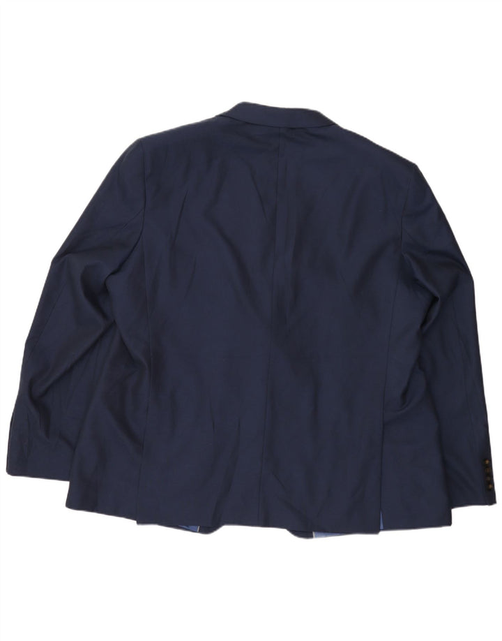 MARKS & SPENCER Chaqueta tipo blazer de 2 botones para hombre UK 50 3XL Azul marino Poliéster