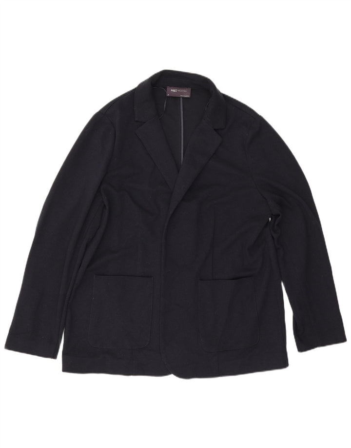 Marks & Spencer Chaqueta tipo blazer abierta para mujer UK 46 Grande Poliéster azul marino