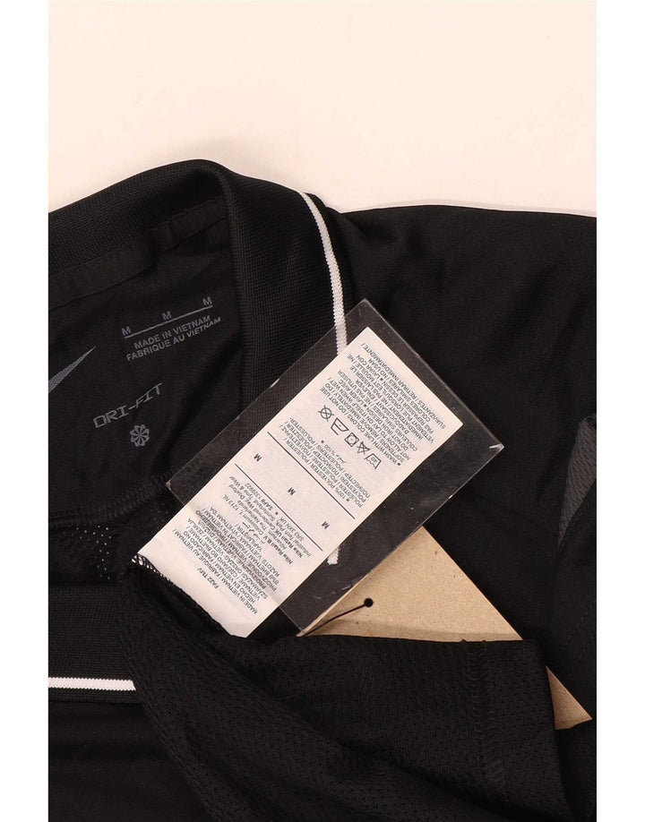 Polo Nike Dri Fit para hombre Poliéster color block en negro mediano