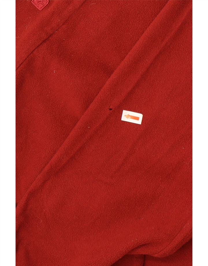 Mountain Warehouse Jersey de forro polar con cuello y cremallera para hombre, talla 40, color granate mediano