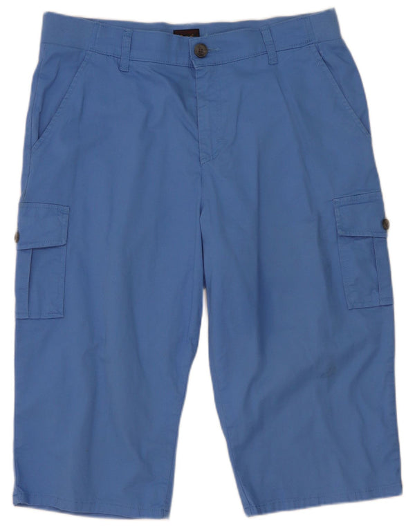 Lee Bermudas Cargo para Mujer US 12 Grande W32 Algodón Azul