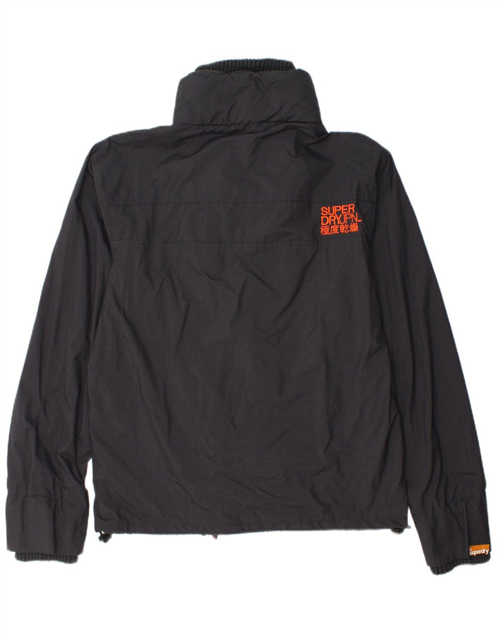 SUPERDRY Chaqueta impermeable gráfica para mujer ES 40 XL Nylon negro