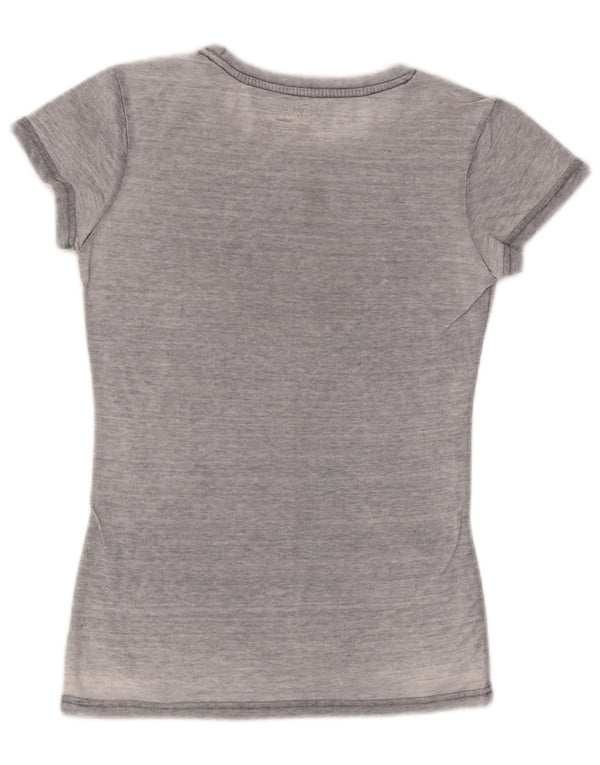 Hard Rock Cafe Mujer Honolulu Graphic Camiseta Top UK 10 Small Gris Algodón