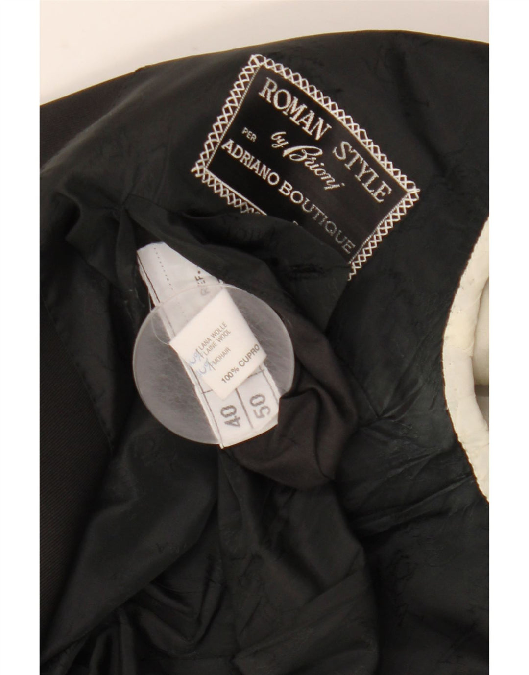 Bresci Chaqueta tipo blazer con 1 botón para hombre, talla 40, talla grande, lana negra