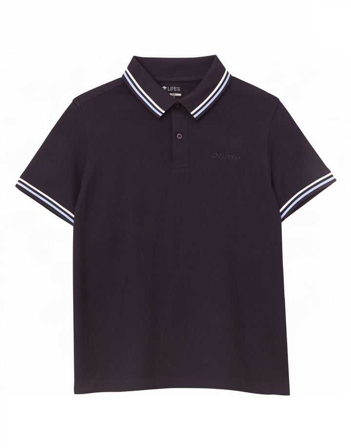 Polo Lotto Hombre Small Azul Marino Algodón