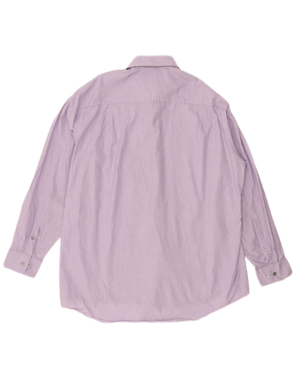 Calvin Klein Jeans Camisa de corte regular para hombre Talla 17 XL Algodón morado