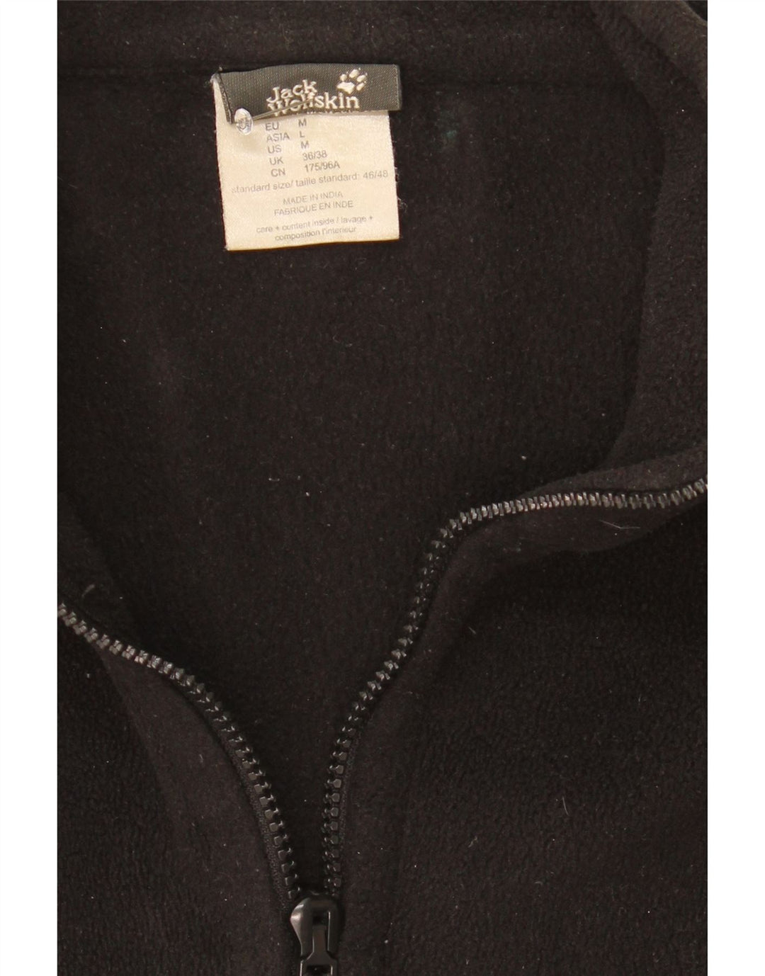 Jack Wolfskin Chaqueta Polar Hombre UK 36/38 Mediano Negro Poliéster