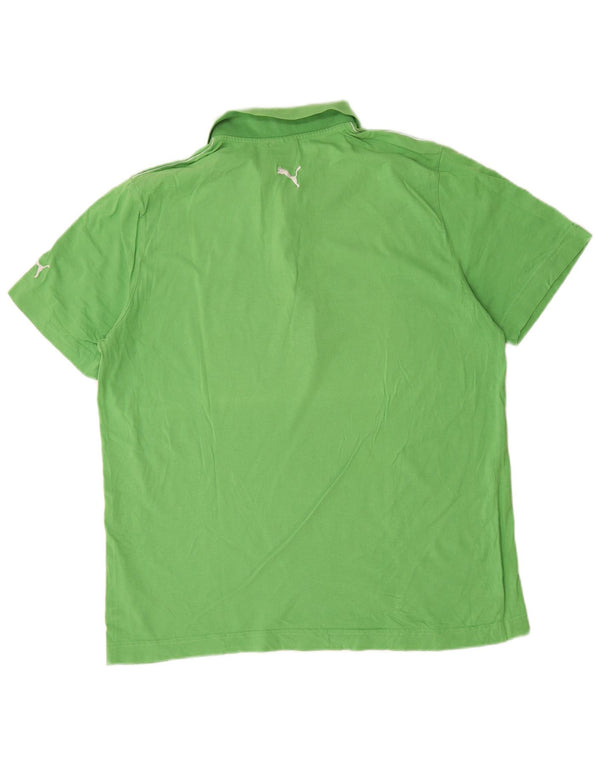Polo Puma Hombre XL Algodón A Rayas Verde