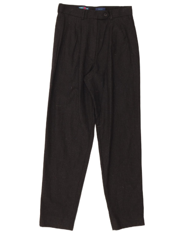 Pantalones de traje con pinzas para mujer Balloon IT 42 Medium W27 L28 Lana negra