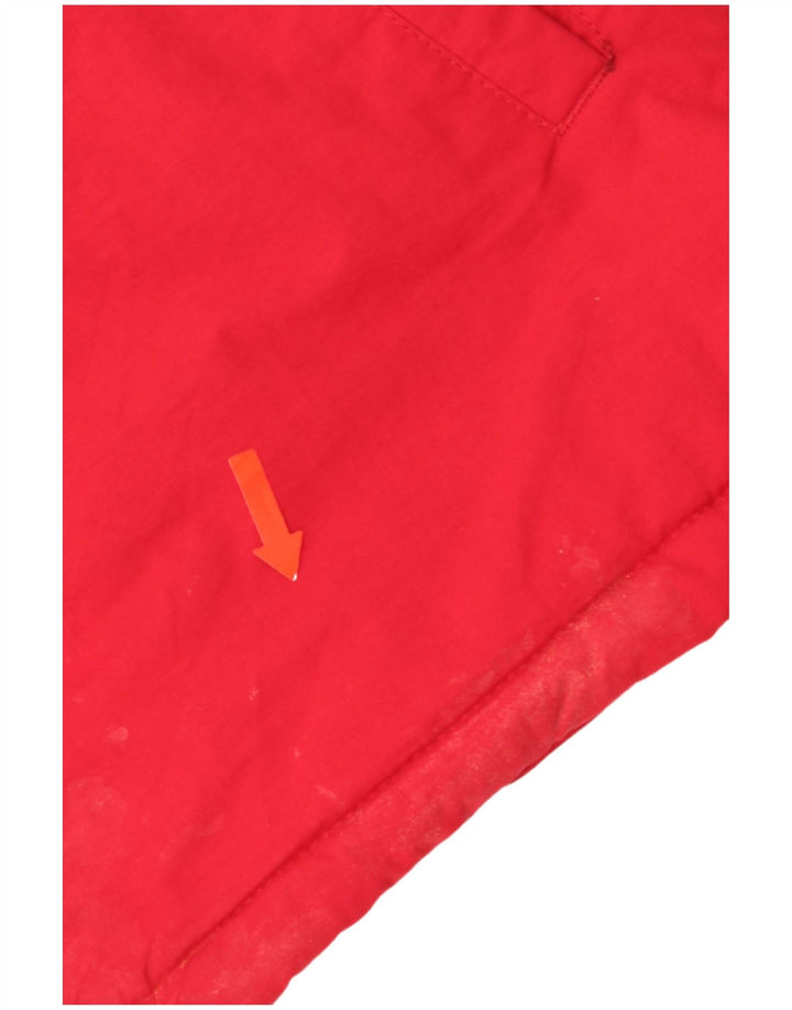 Superdry Parka extragrande con capucha para mujer, talla 40, nailon rojo pequeño