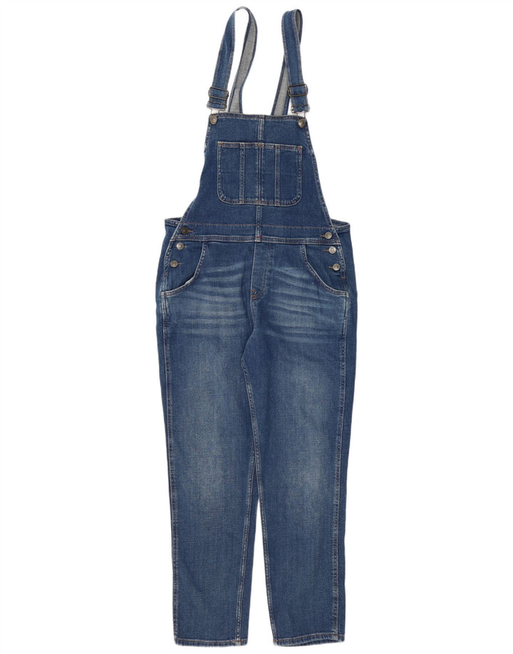 FAT FACE Jeans Lewes Dungarees para Mujer UK 12 Medium W34 L27 Algodón Azul