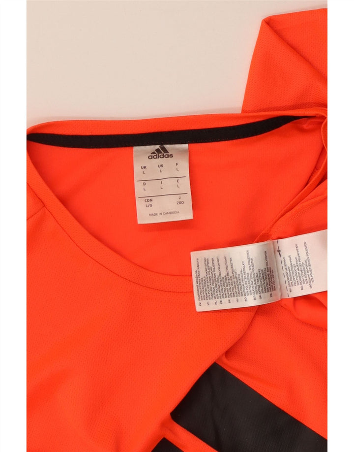 ADIDAS Hombre Gráfico Chaleco Top Grande Naranja Poliéster