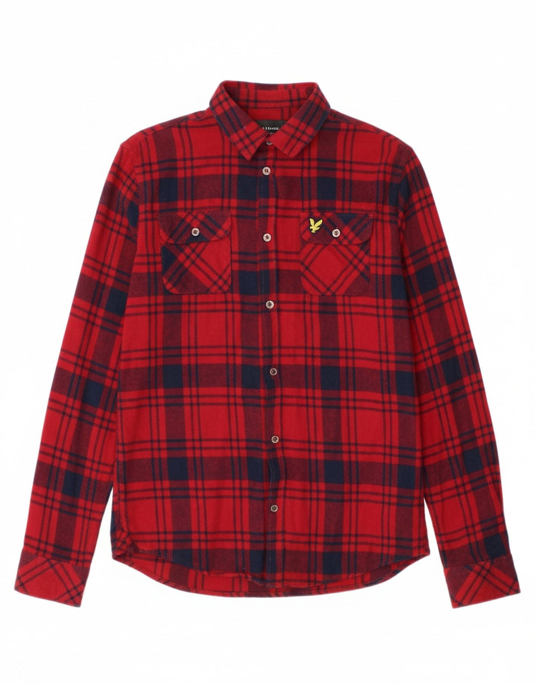 LYLE & SCOTT Boys Flannel Shirt 12-13 Years Red Check Cotton