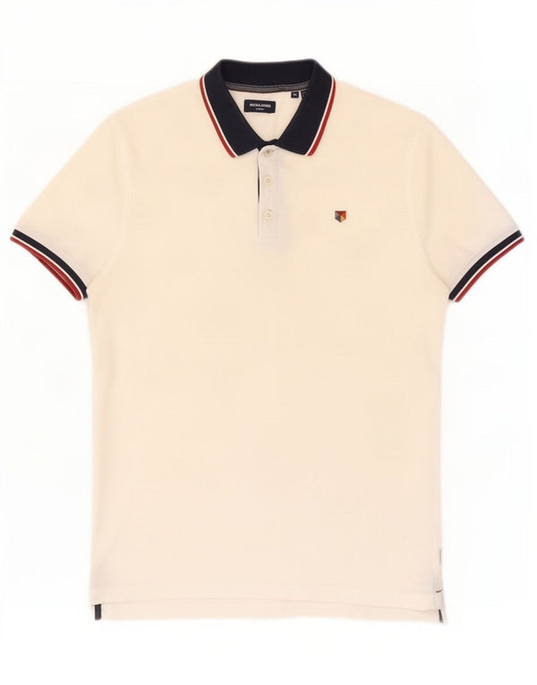 Polo Jack & Jones Hombre Blanco Medio Colorblock