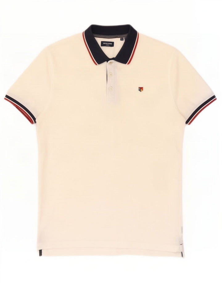 Polo Jack & Jones Hombre Blanco Medio Colorblock