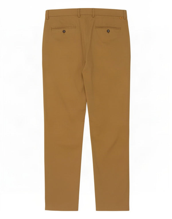 Farah Mens Slim Chino Pantalones W38 L33 Algodón Beige