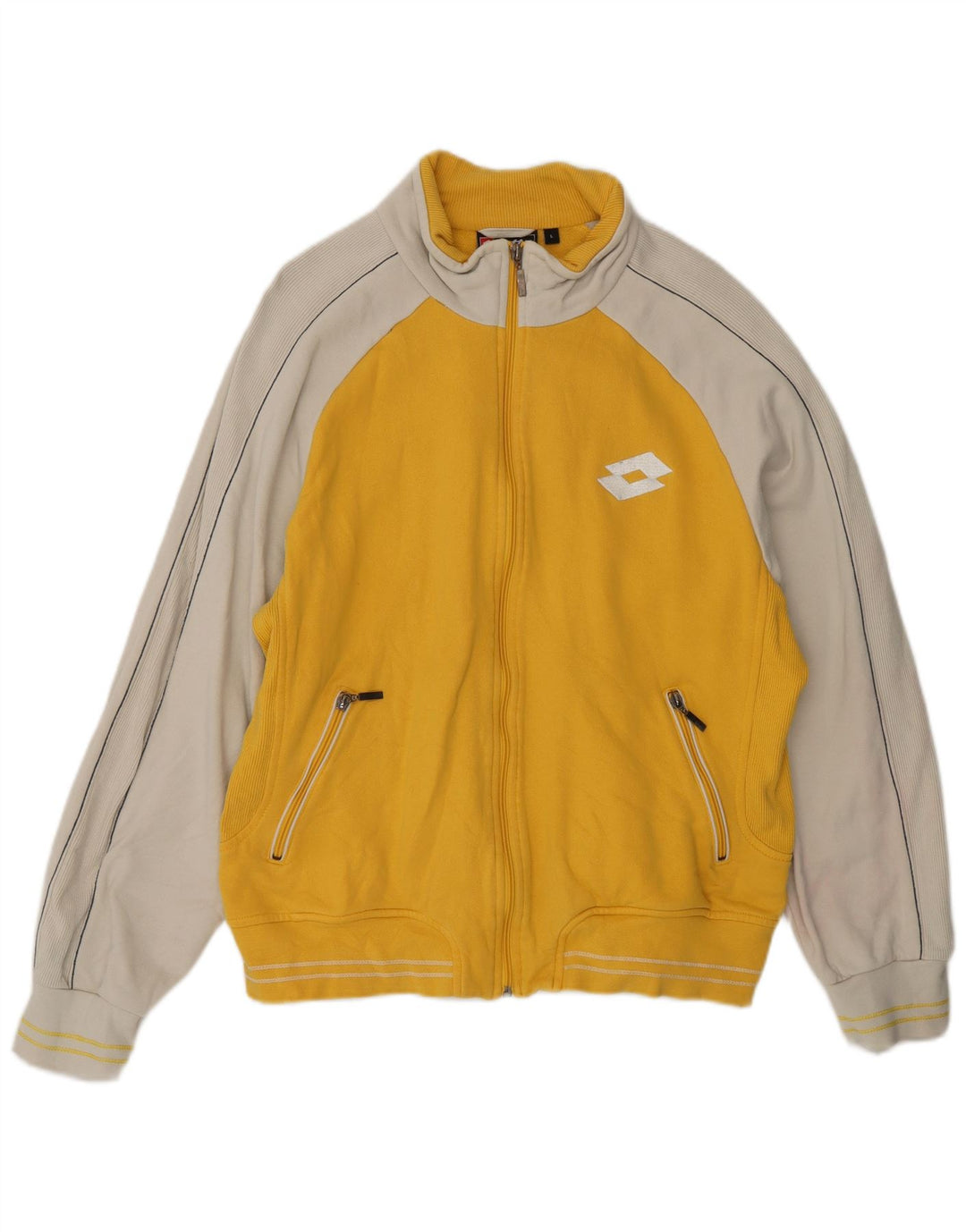 LOTTO Chaqueta superior de chándal para mujer UK 40 Large Yellow Colourblock
